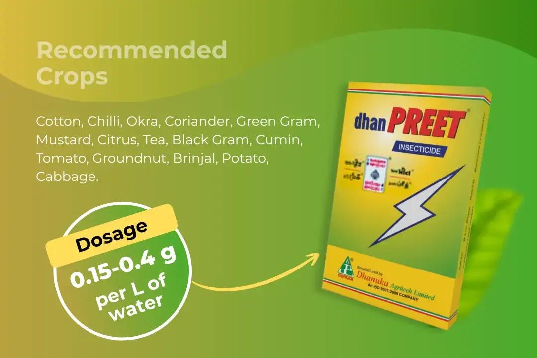 Dhanpreet Insecticide Dosage Per Litre And Recommended Crops