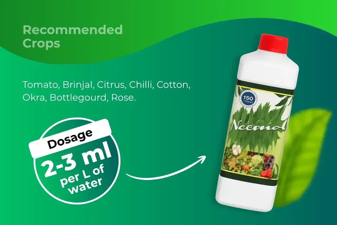 Greenpeace Neemol 10000 Ppm Bio Insecticide Dosage Per Litre And Recommended Crops